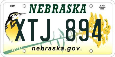 NE license plate XTJ894