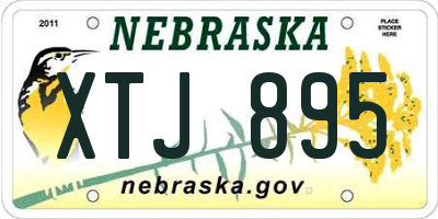 NE license plate XTJ895