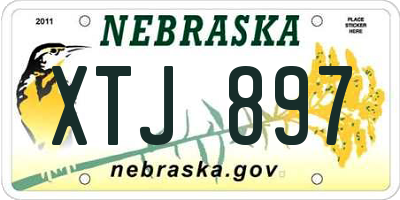 NE license plate XTJ897