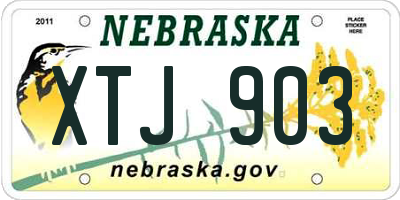 NE license plate XTJ903