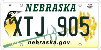 NE license plate XTJ905