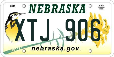 NE license plate XTJ906