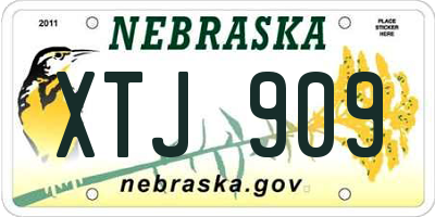 NE license plate XTJ909
