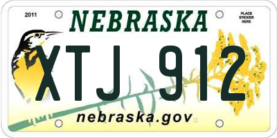 NE license plate XTJ912