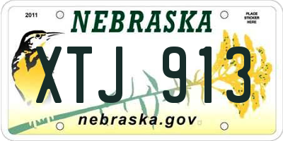 NE license plate XTJ913