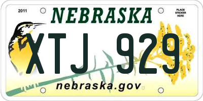 NE license plate XTJ929