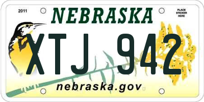 NE license plate XTJ942