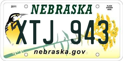 NE license plate XTJ943