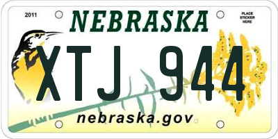 NE license plate XTJ944
