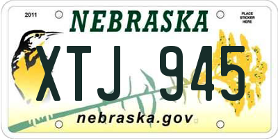 NE license plate XTJ945