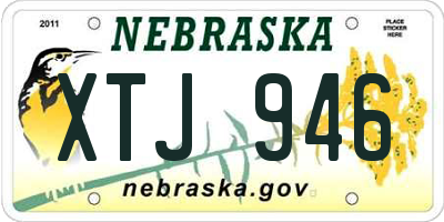 NE license plate XTJ946
