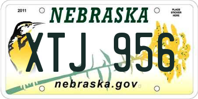 NE license plate XTJ956