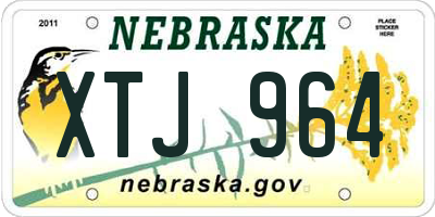 NE license plate XTJ964