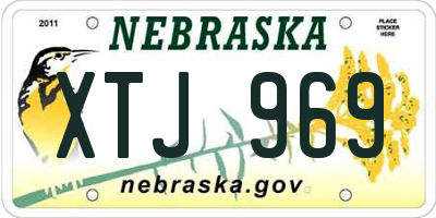 NE license plate XTJ969