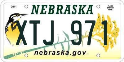 NE license plate XTJ971