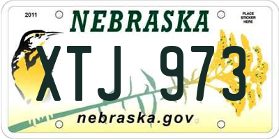 NE license plate XTJ973
