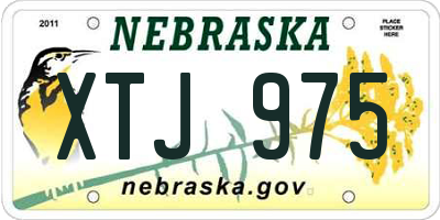 NE license plate XTJ975