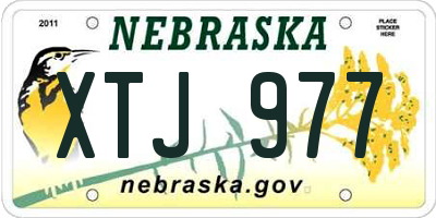 NE license plate XTJ977