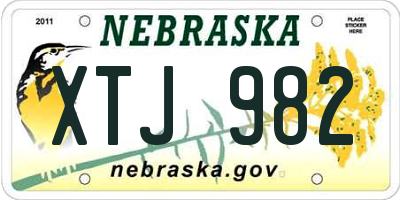 NE license plate XTJ982