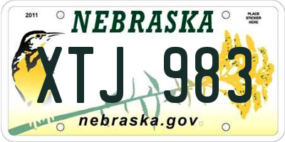 NE license plate XTJ983