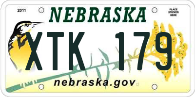NE license plate XTK179