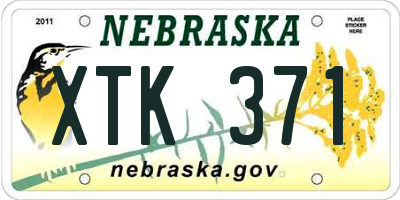 NE license plate XTK371