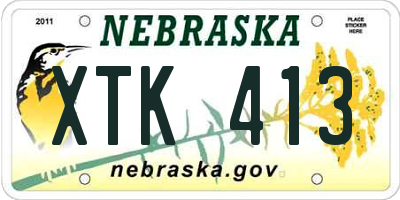 NE license plate XTK413