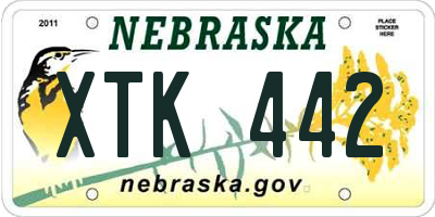 NE license plate XTK442