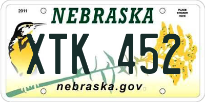 NE license plate XTK452