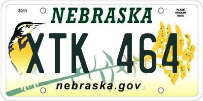 NE license plate XTK464