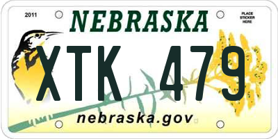 NE license plate XTK479