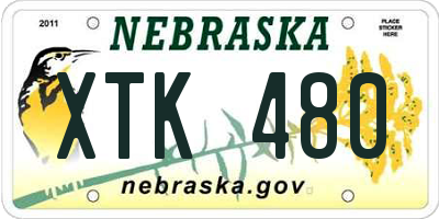 NE license plate XTK480