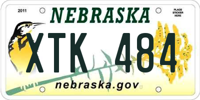 NE license plate XTK484