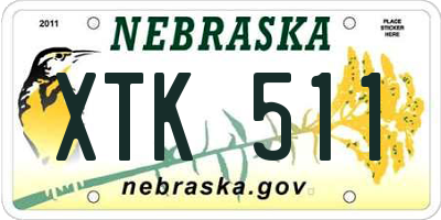 NE license plate XTK511