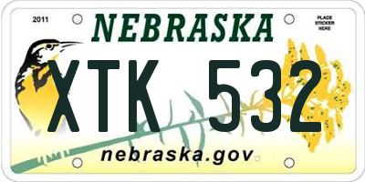 NE license plate XTK532