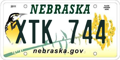 NE license plate XTK744