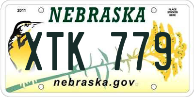 NE license plate XTK779