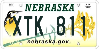 NE license plate XTK811