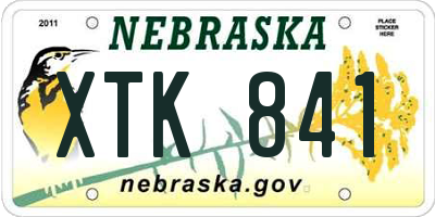 NE license plate XTK841