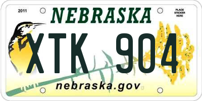 NE license plate XTK904