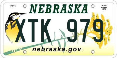 NE license plate XTK979