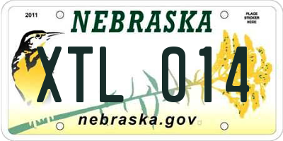 NE license plate XTL014