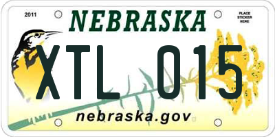 NE license plate XTL015