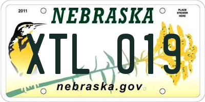 NE license plate XTL019
