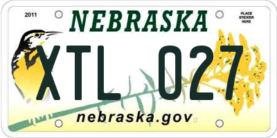 NE license plate XTL027