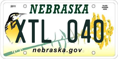 NE license plate XTL040
