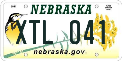 NE license plate XTL041
