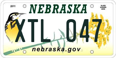 NE license plate XTL047