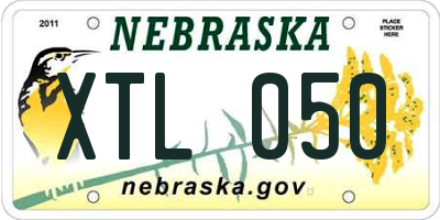 NE license plate XTL050