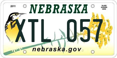 NE license plate XTL057